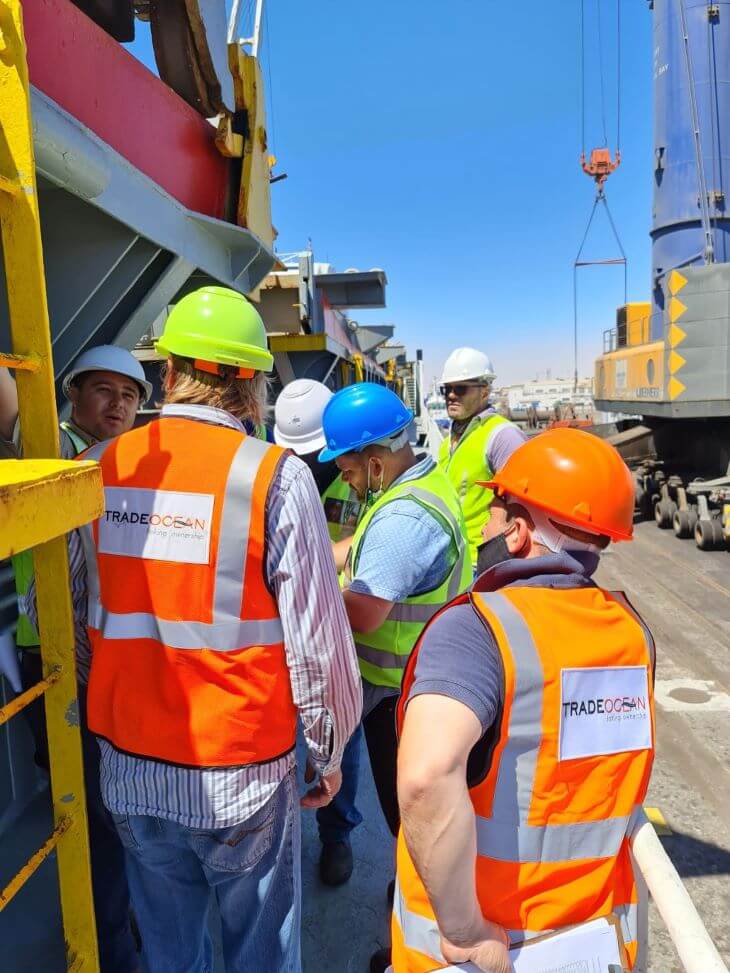 Workers in helmets