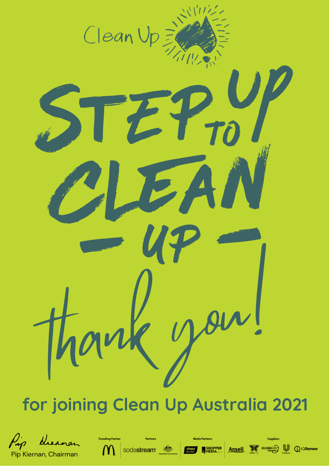 Poster related to cleaning up green areas in Australia