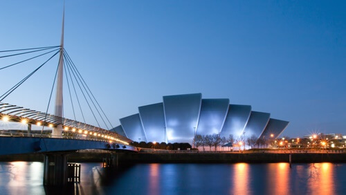 Glasgow city view at night