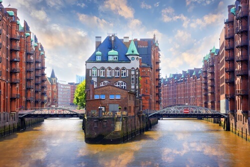 Hamburg city view