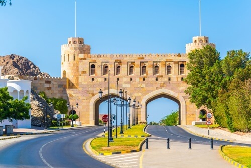 Viaduct over the streets in Muscat