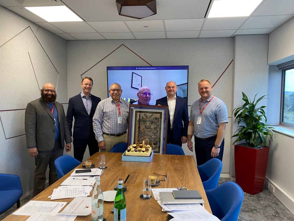 Company team members in a conference room