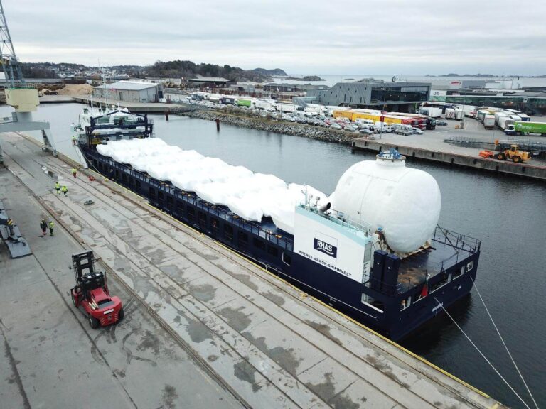 Cargo ship in the port